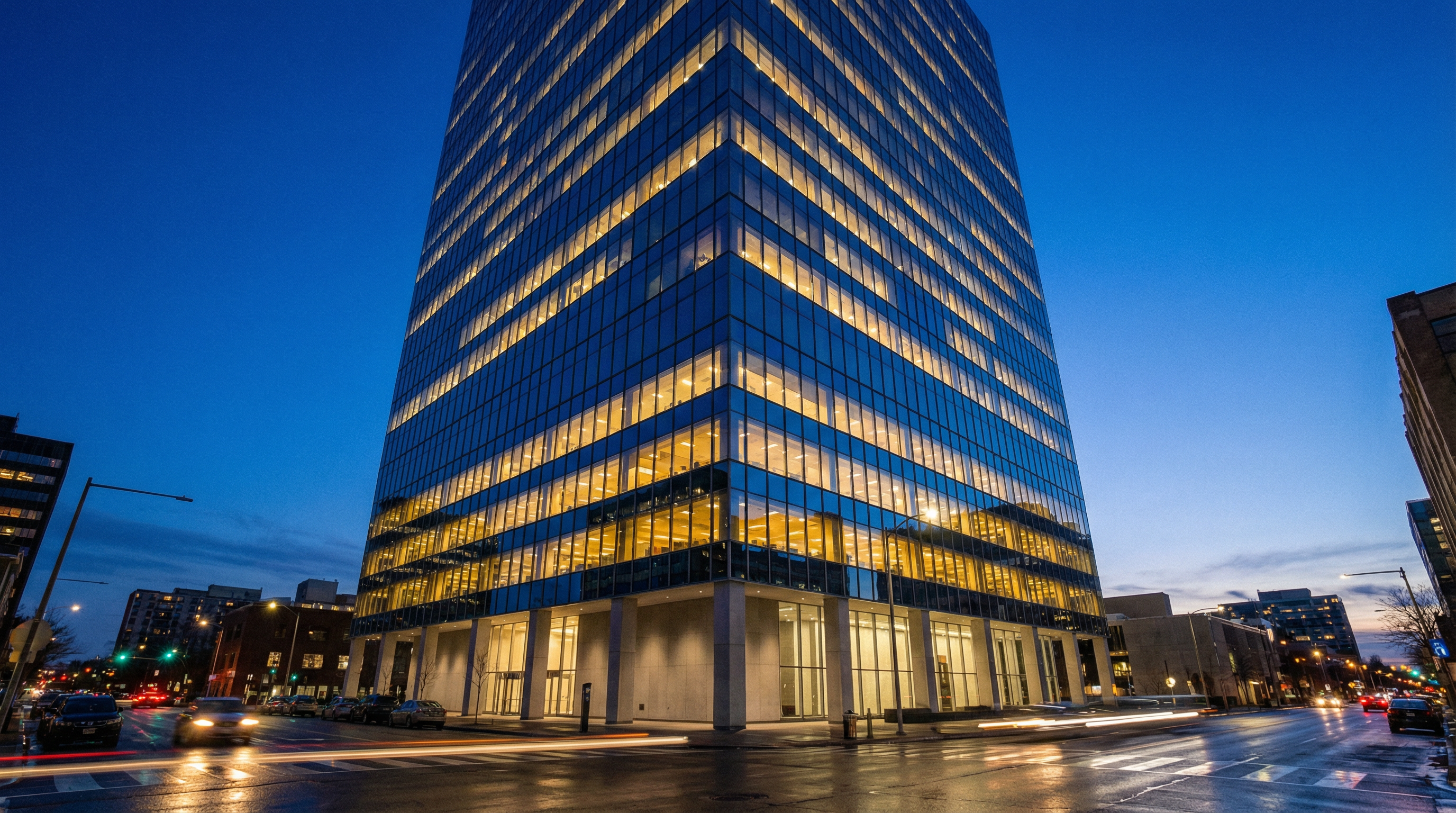 Modern Financial District Skyscraper